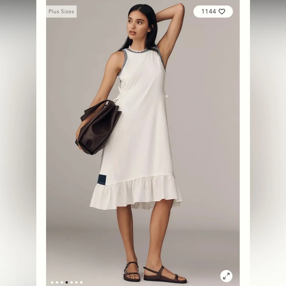 Daily Practice Ball Toss Pleated Midi Tank Dress - Picture 1 of 4